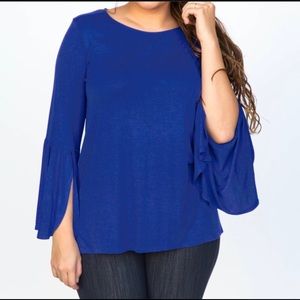 Agnes and Dora bell sleeve tunic - royal blue